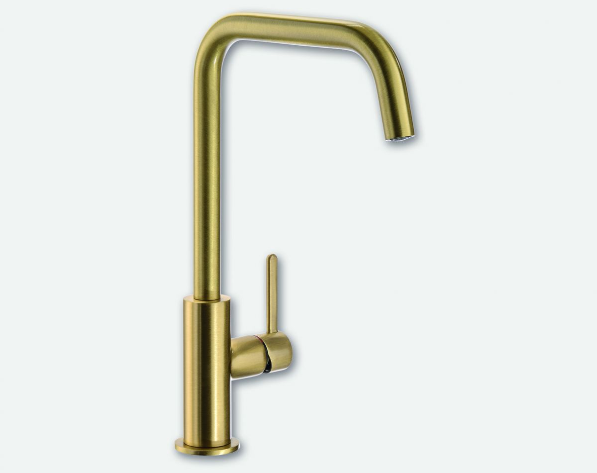 Althia single lever tap, brushed brass finish