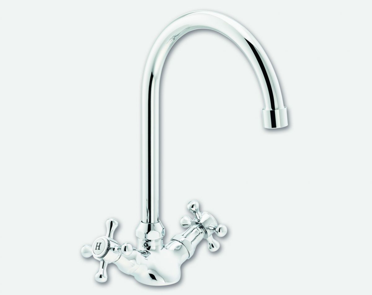 Ouse dual lever tap, chrome finish