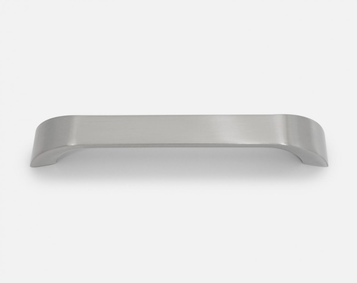 Strap bar handle, brushed steel