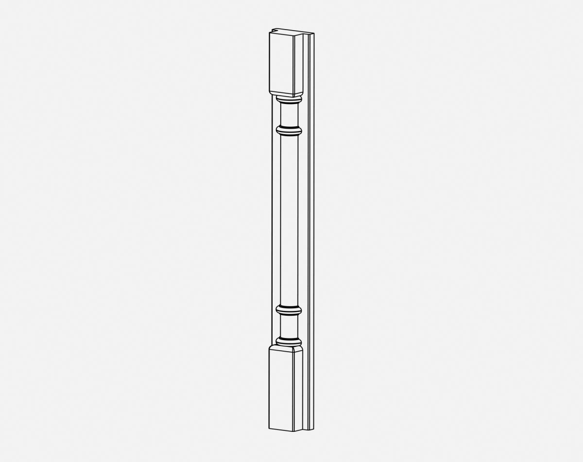 950X100MMX53MM B PILASTER CARTMEL  LIGHT GREY
