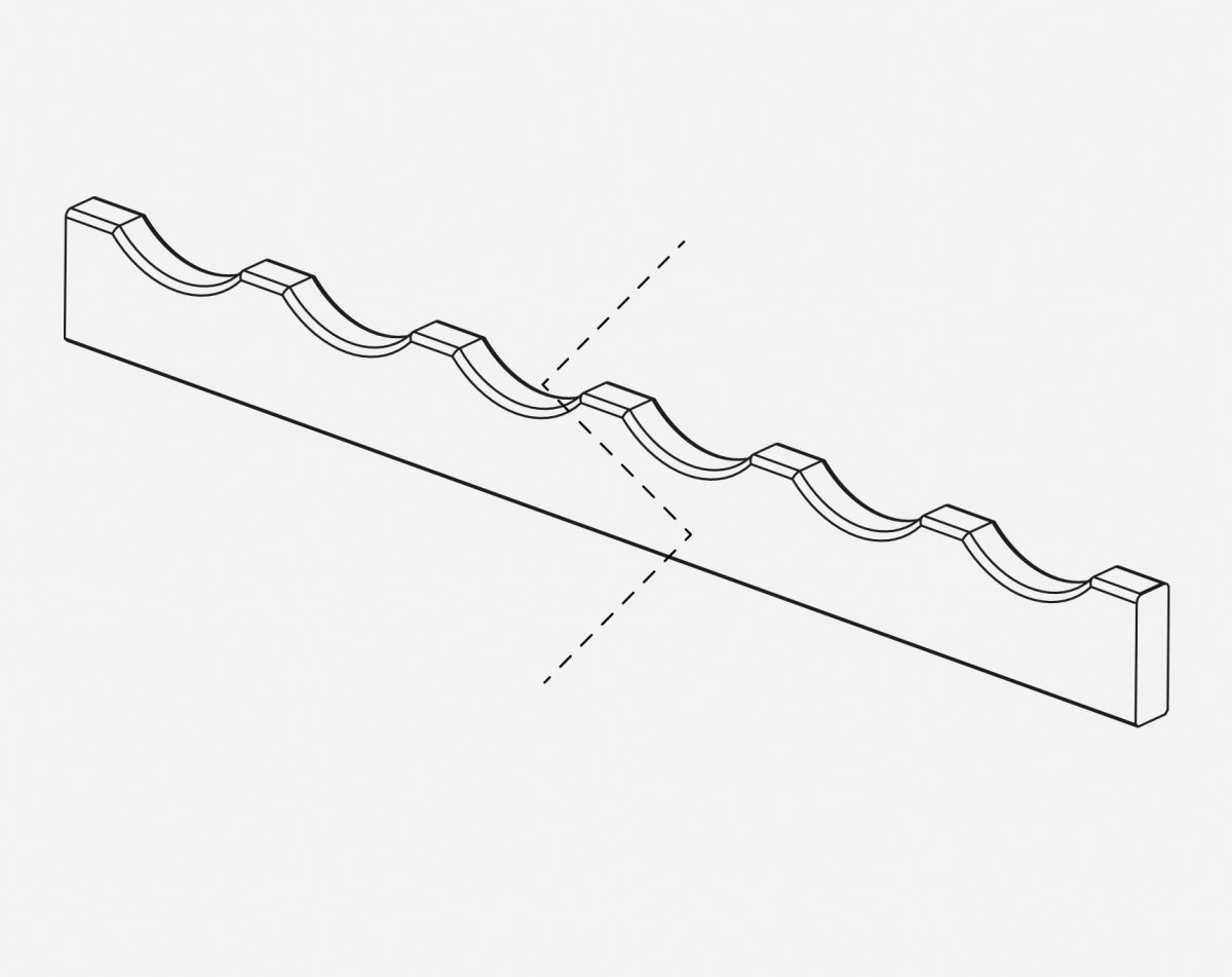 1500MM BOTTLE RACK NEWMARKET PAINTED