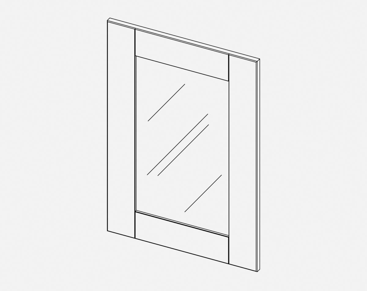 715X395 GLAZED DOOR CARTMEL  LIGHT GREY
