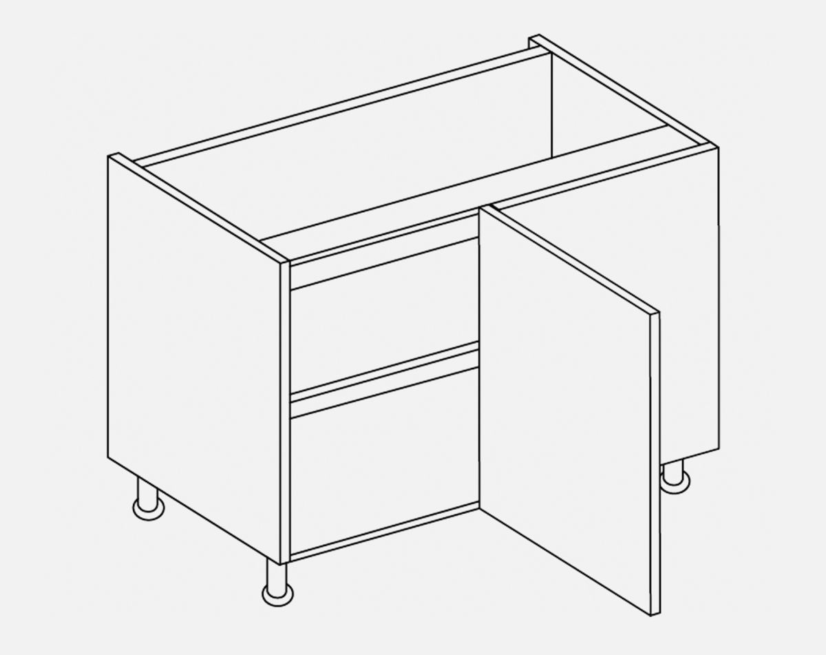 800MM CORNERBASE(400DOOR) NEWMARKET DUST GREY