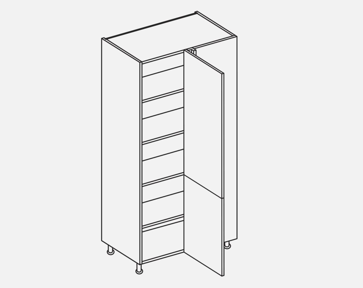 1000MM BLIND CRNR LARDER CAMBRIDGE DUST GREY