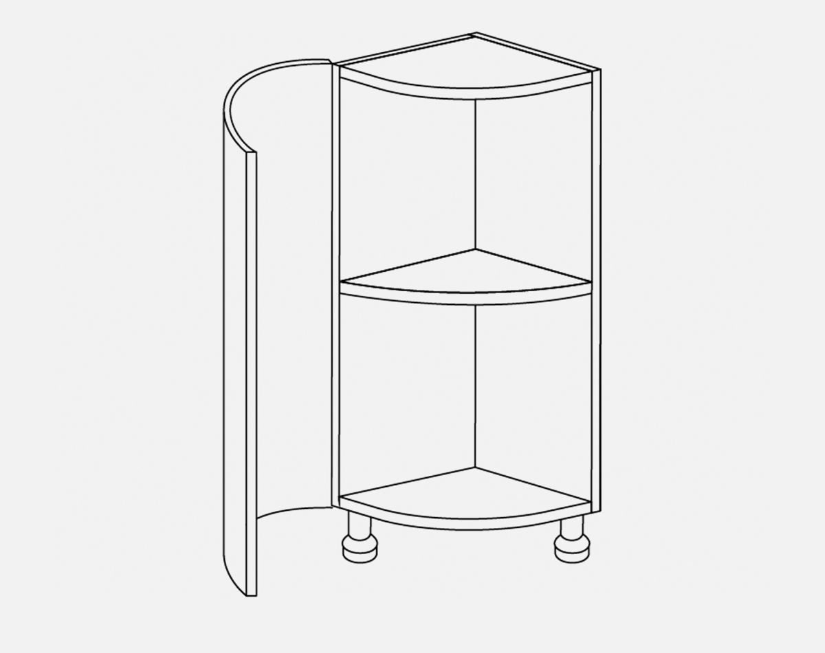CURVED BASE CAB LUCENTE GLOSS WHITE