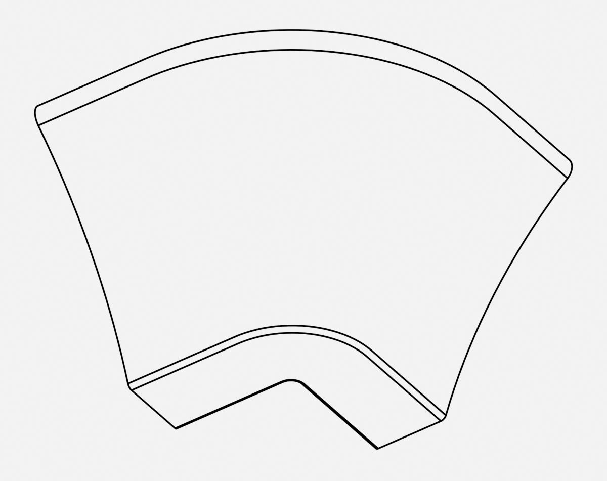 CURVED CORNICE BLOCK CARTMEL  CASHMERE