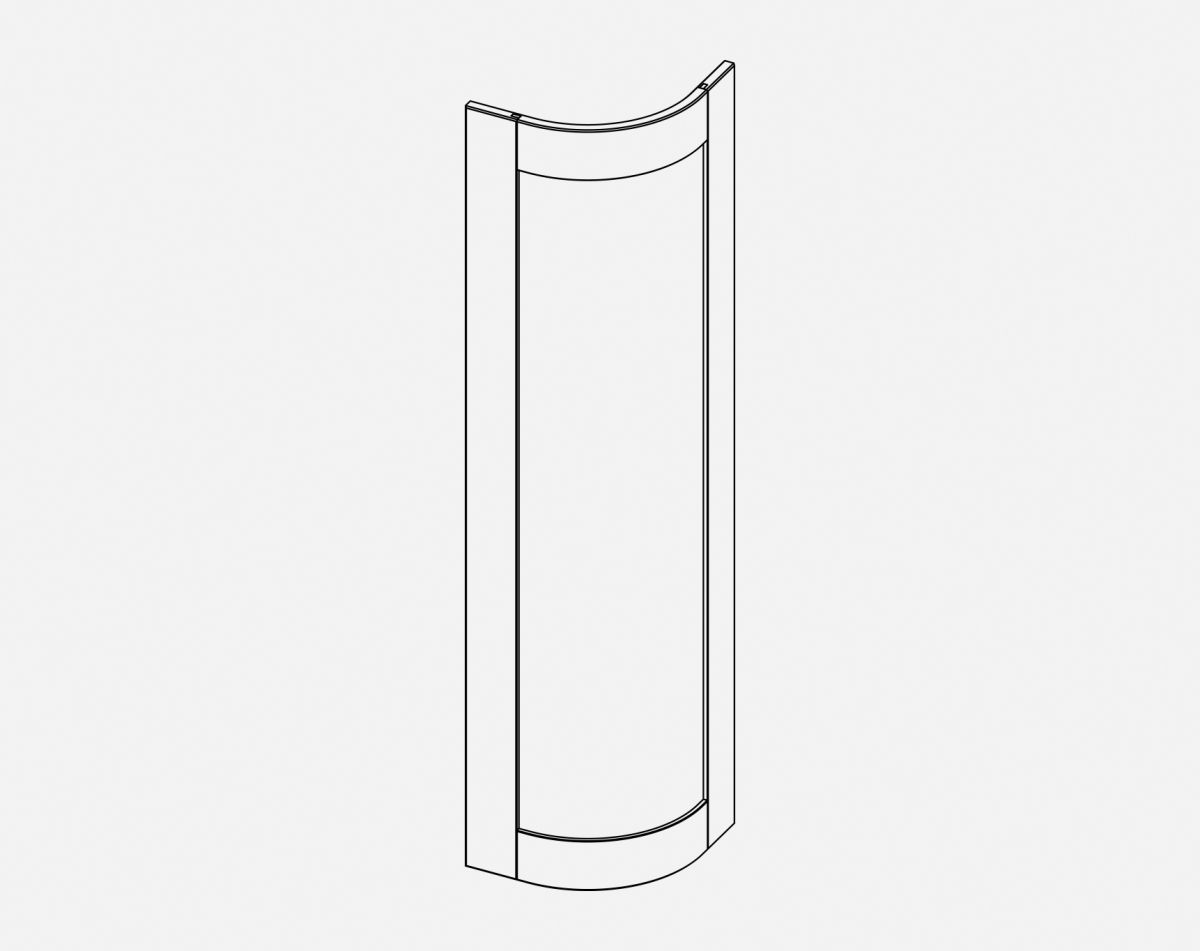 1245MM CURVED DOOR CARTMEL LIGHT GREY