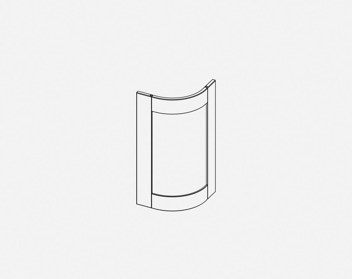 715MM CURVED DOOR CARTMEL LIGHT GREY
