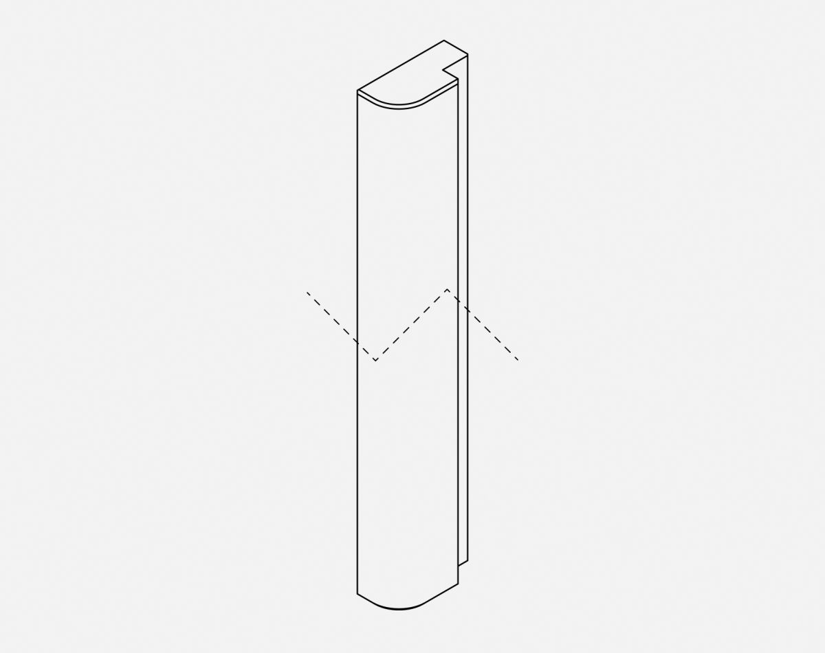 VIVO GLOSS WHITE 2400X80X40.5MM C EPOST