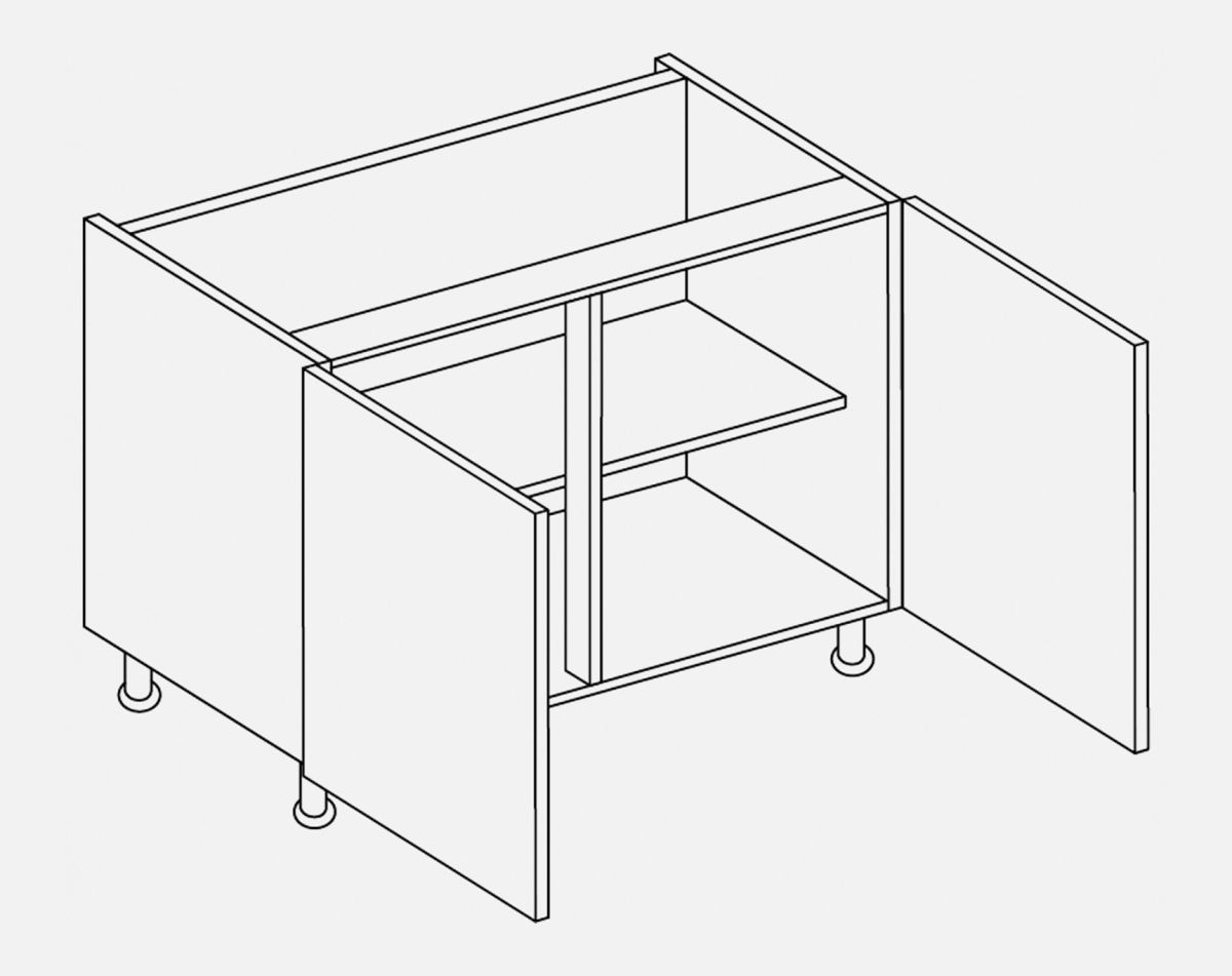 700MM BASE UNIT LUCENTE GLOSS DUST GREY