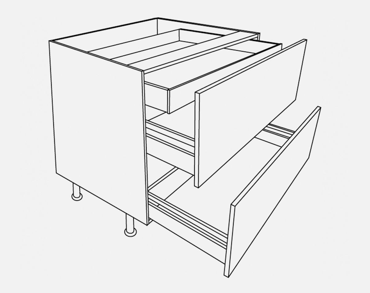900MM INTERNAL DRAWERS VIVO MATT DUST GREY