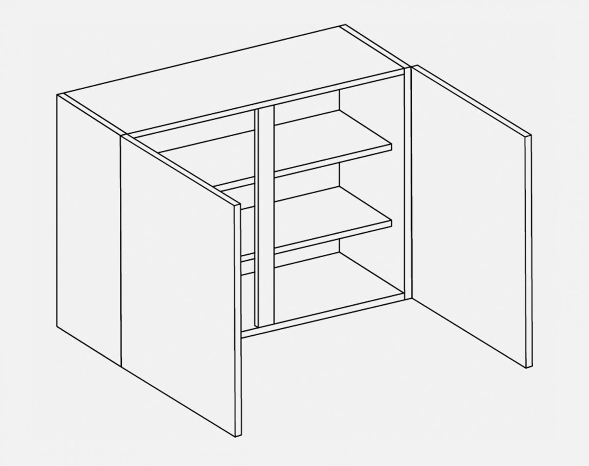 900mm CURVED WALL UNIT LUCENTE PAINTED