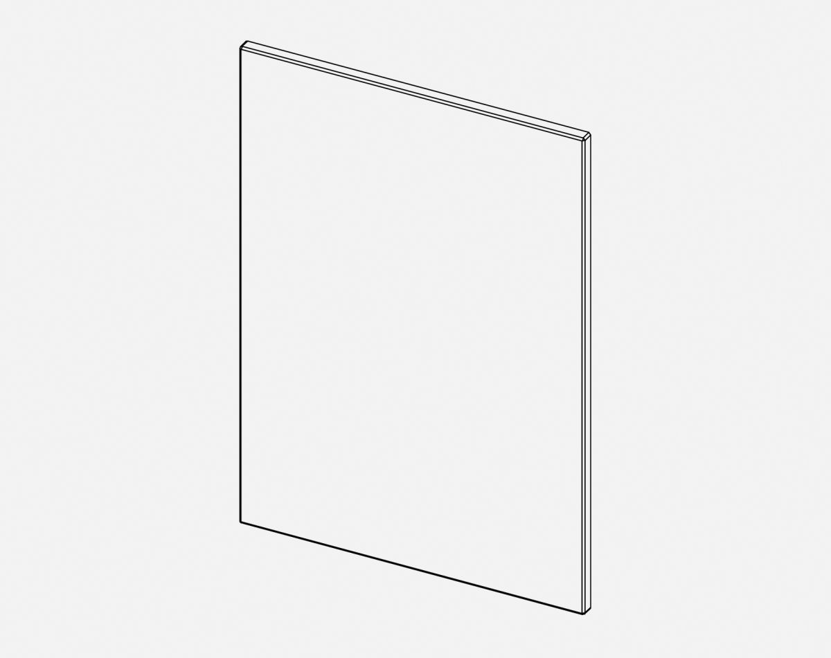 VIVO GLOSS WHITE 2400X650X18MM END PANEL