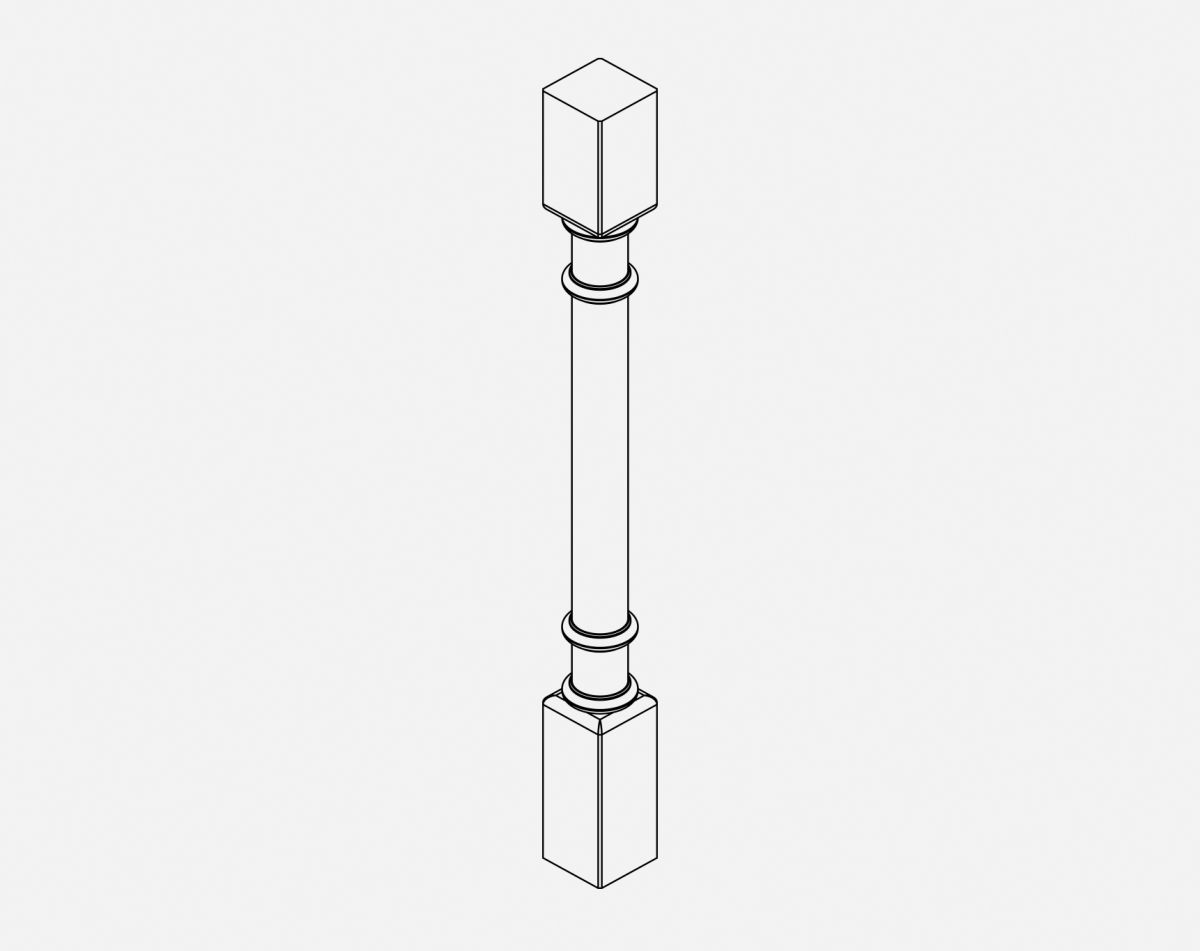 950X80X80MM FLOOR COLUMN CARTMEL  LIGHT GREY