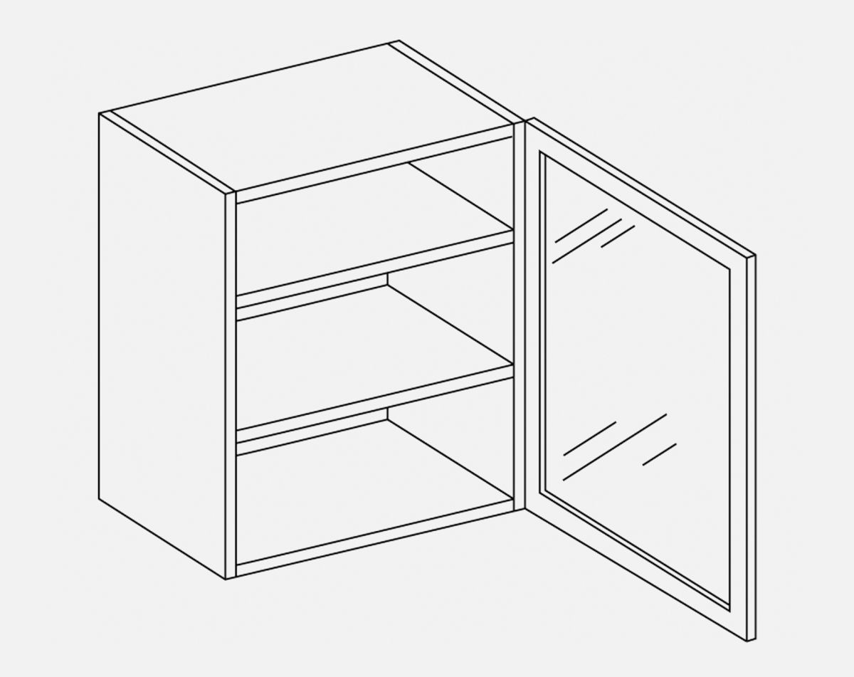 500MM GLASS WALL NEWMARKET DUST GREY