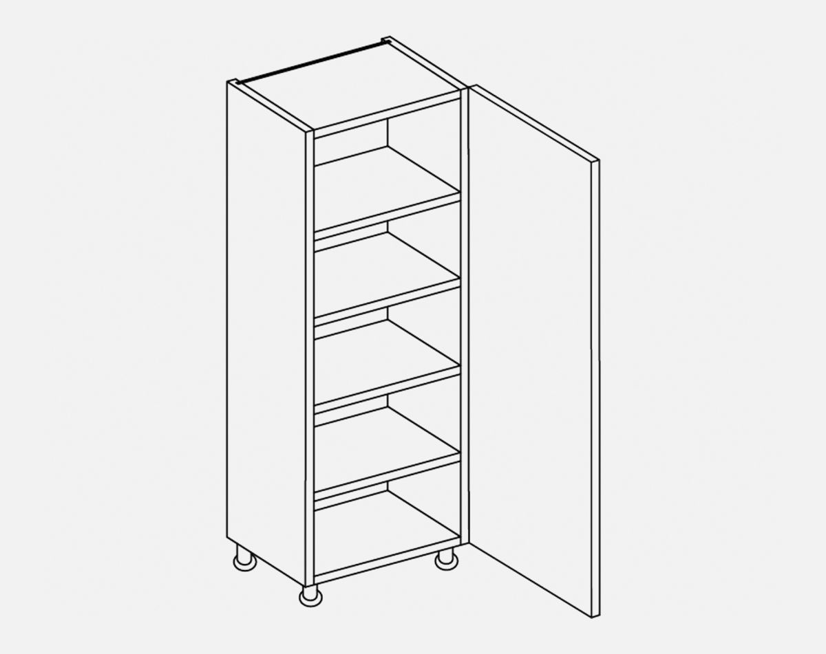 FULL HEIGHT DOOR LARDER VIVO VERO GL ANTHRACITE