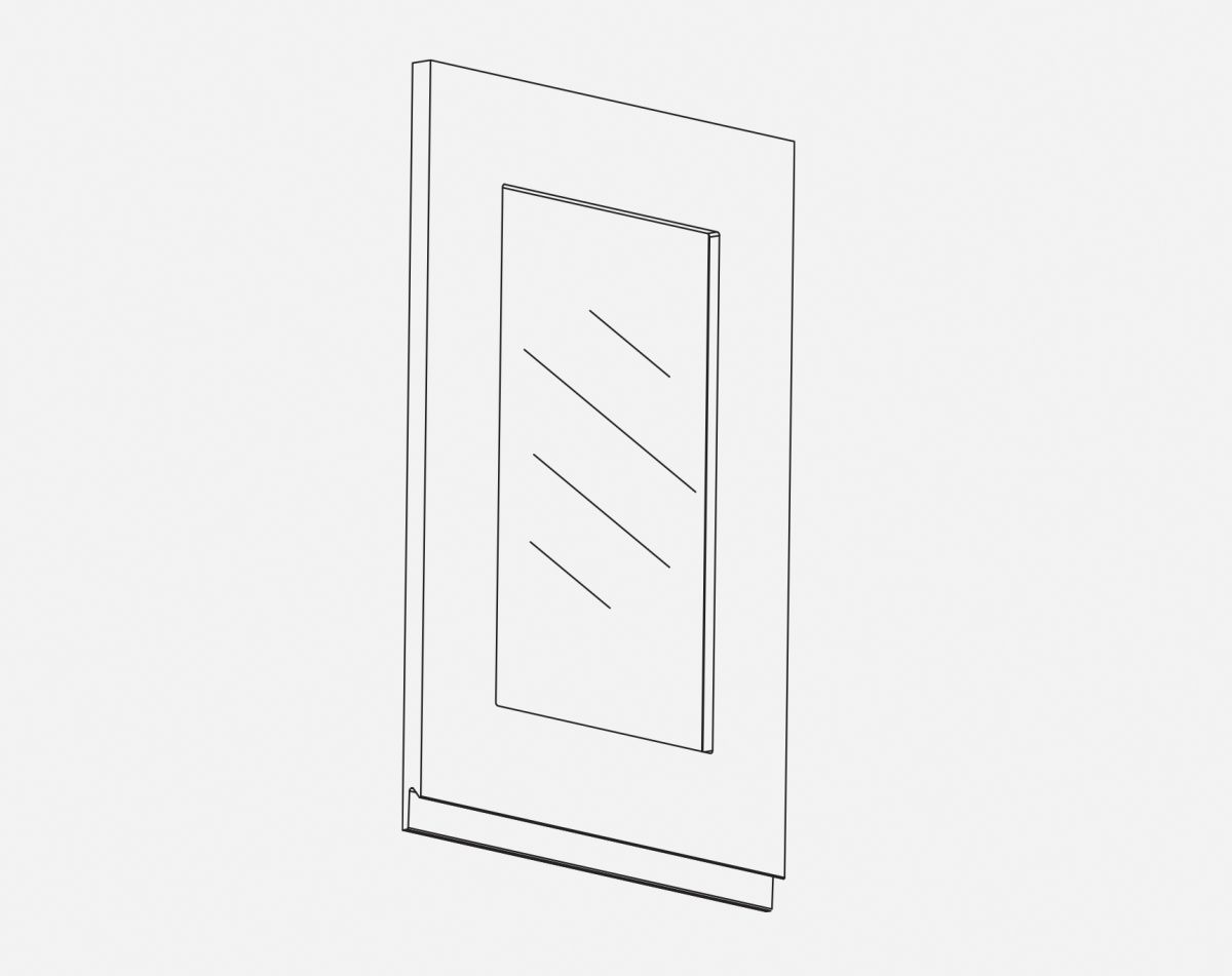 715X496 GLAZED DOOR LUCENTE GLOSS CREAM