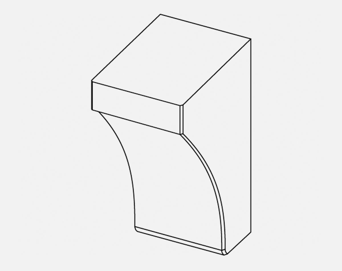 MANTEL BRACKET GRANTHAM PAINTED