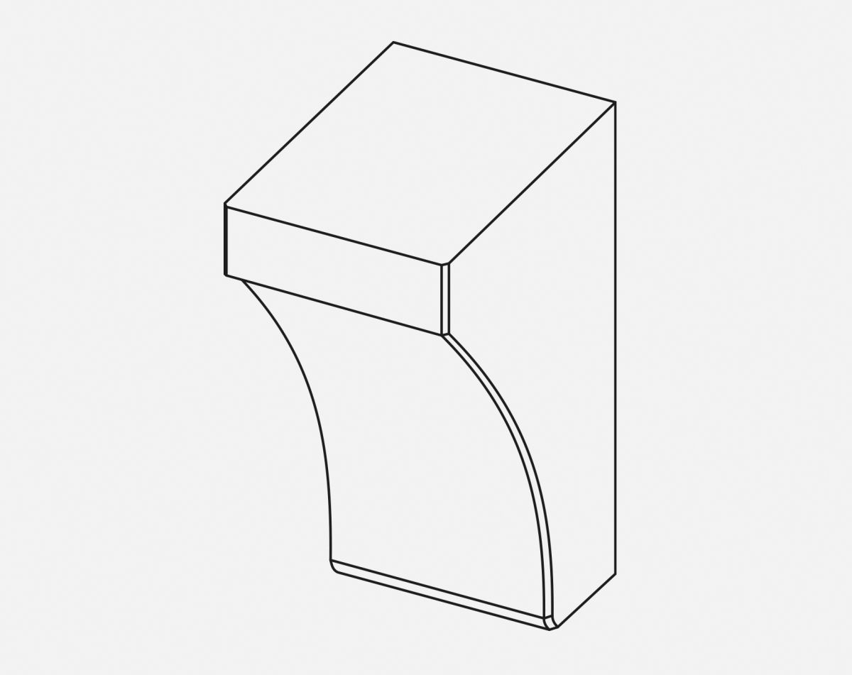 200X90MM MANTEL CORBEL  CARTMEL  LIGHT GREY