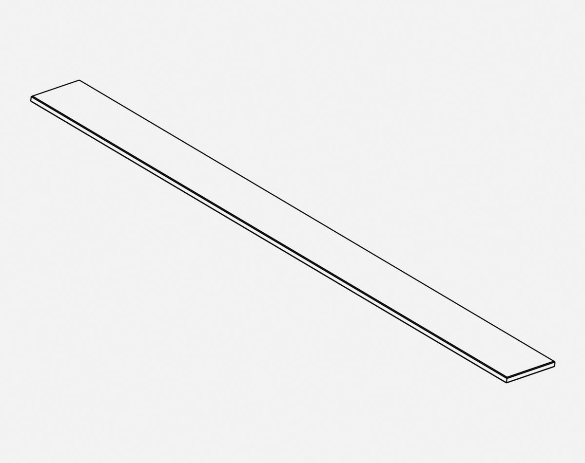 2150X 200MM MANTEL SHELF  OXFORD MATT LIGHT GREY