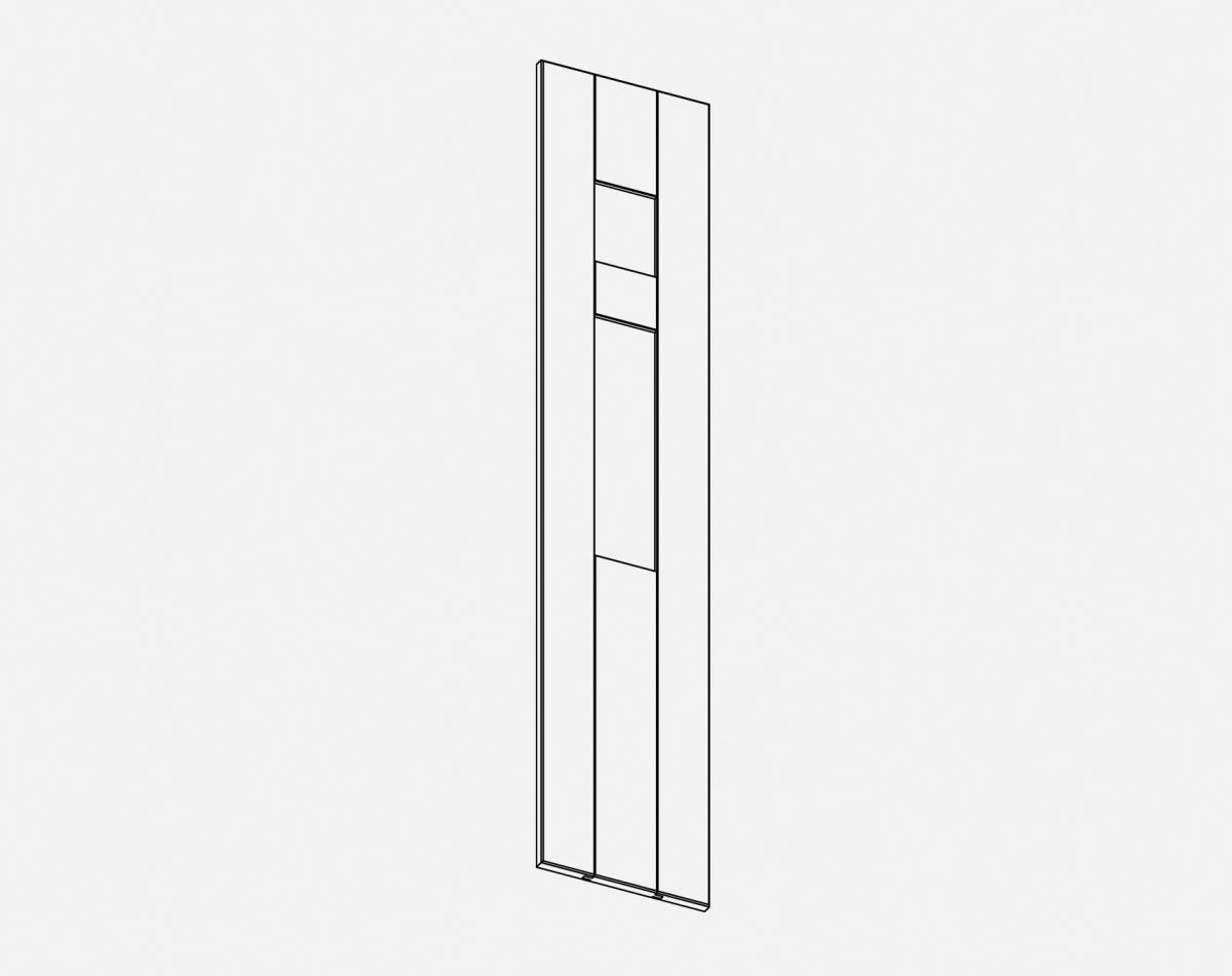 1500X296MM MANTEL SIDE  OXFORD MATT LIGHT GREY