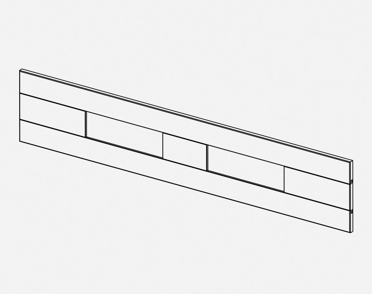 1500X296MM MANTEL TOP  CARTMEL  LIGHT GREY