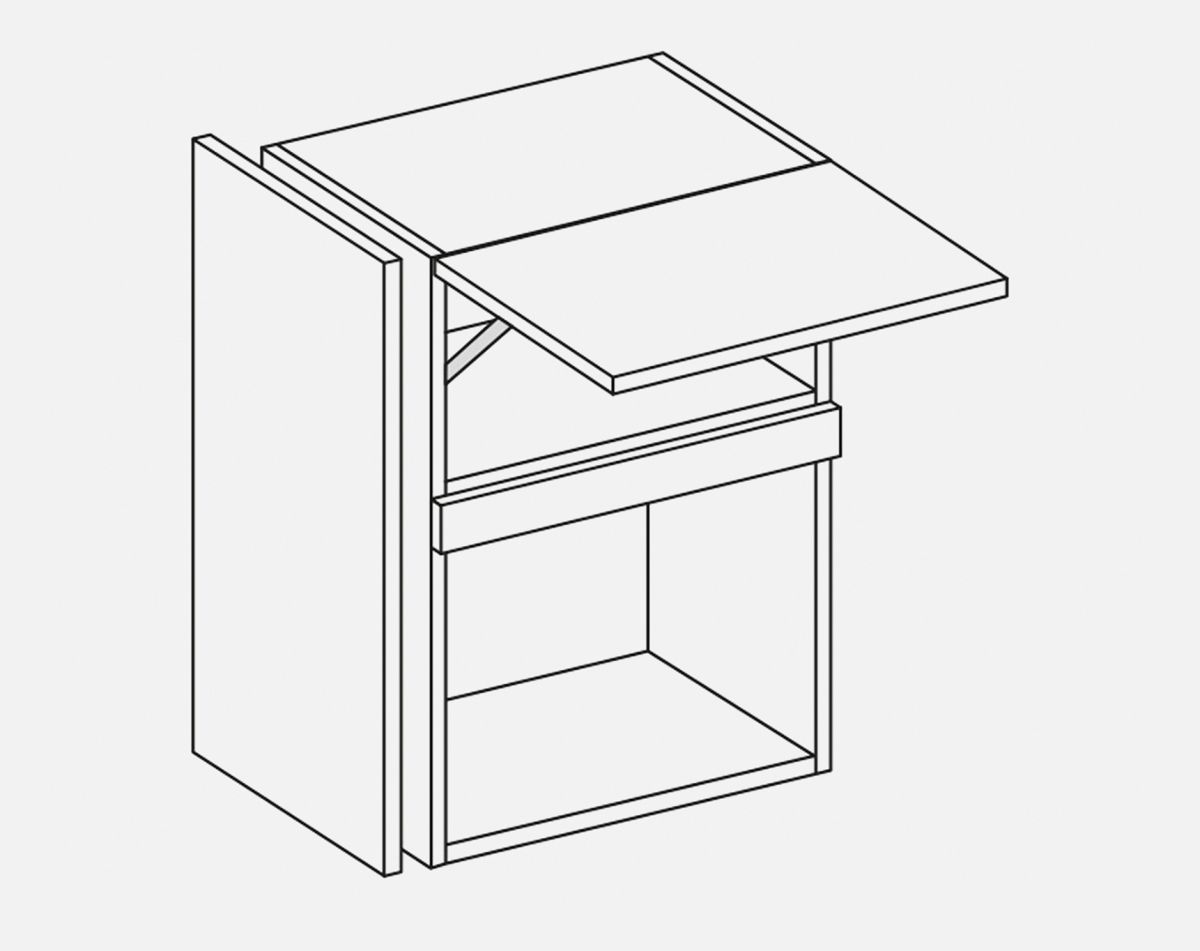 MICROWAVE WALL UNIT 600MM VIVO MATT DUST GREY