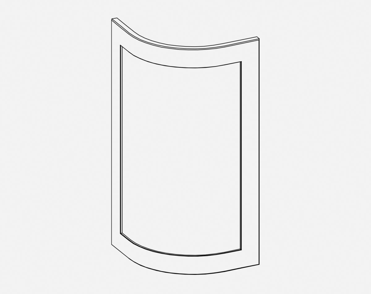 715MM CURVED DOOR  NEWMARKET IVORY