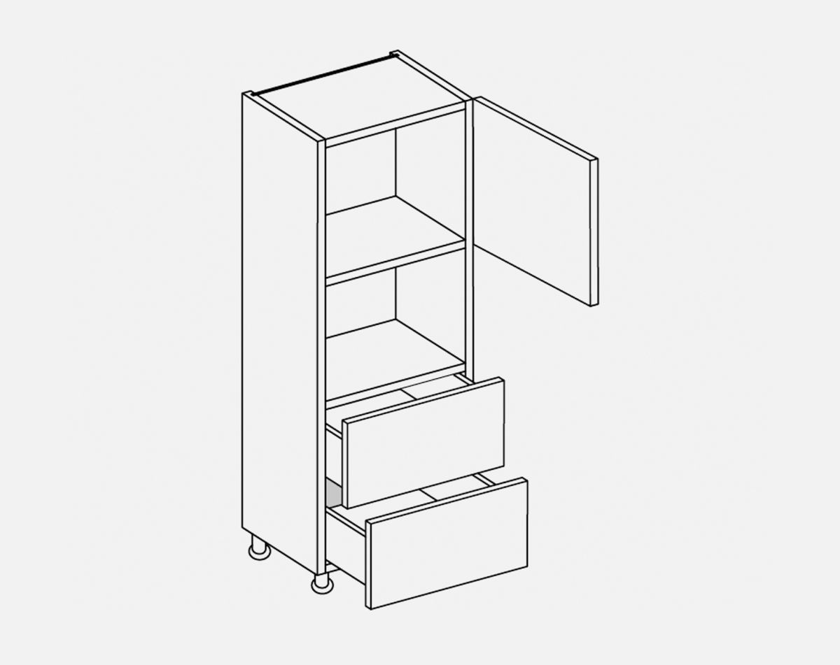 SGLE OVEN HSG DRAWERS VIVO GLOSS CASHMERE