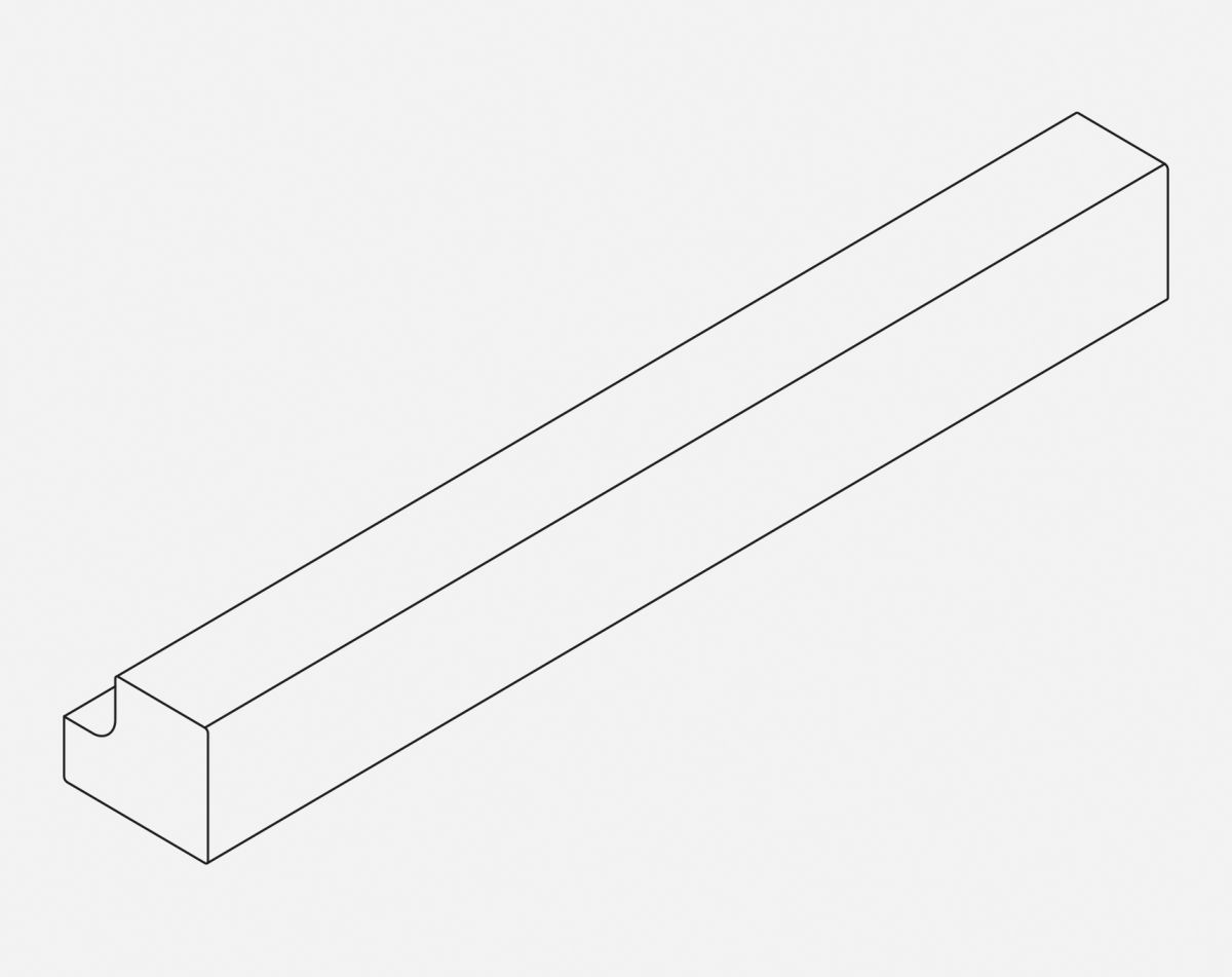3050X50X16MM COR/FILLER VIVO GLOSS LIGHT GREY