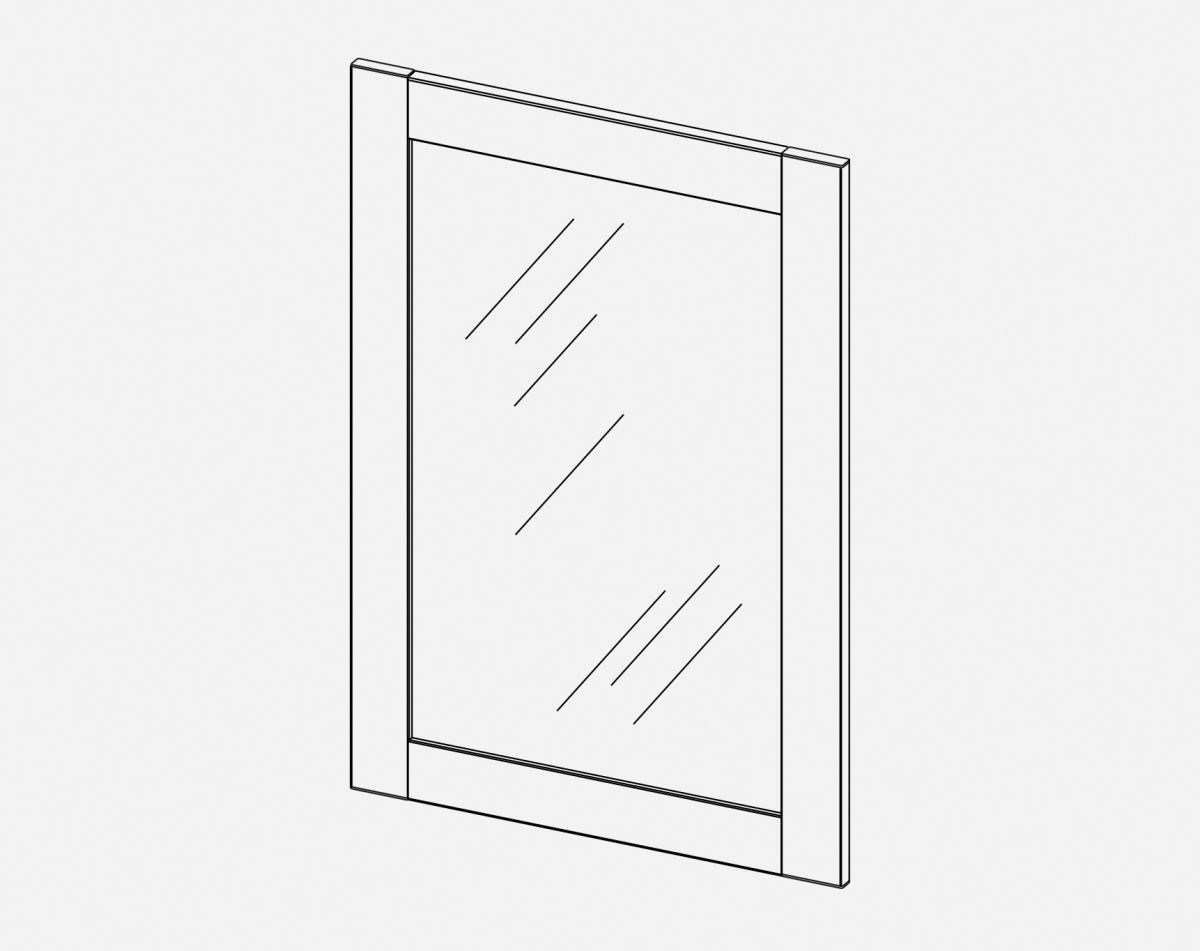 715X496 GLAZED DOOR STRATTO DUST GREY