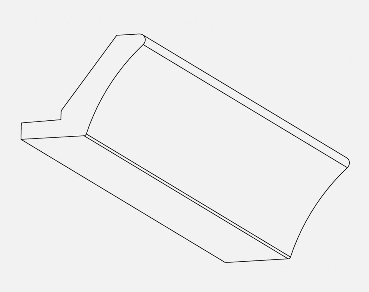 TANGENT CORNICE CAMBRIDGE IVORY