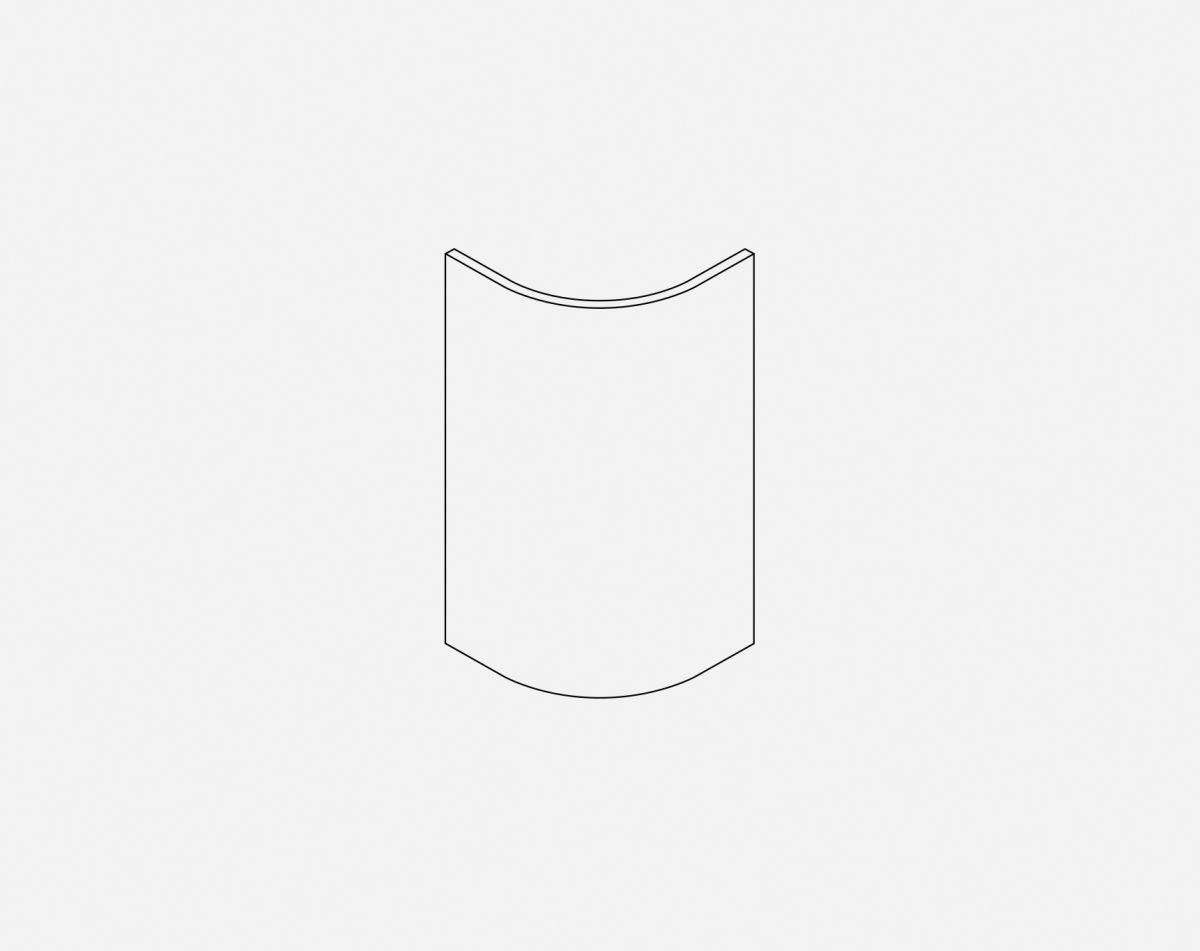 VIVO GLOSS WHITE 715MM CURVED DOOR