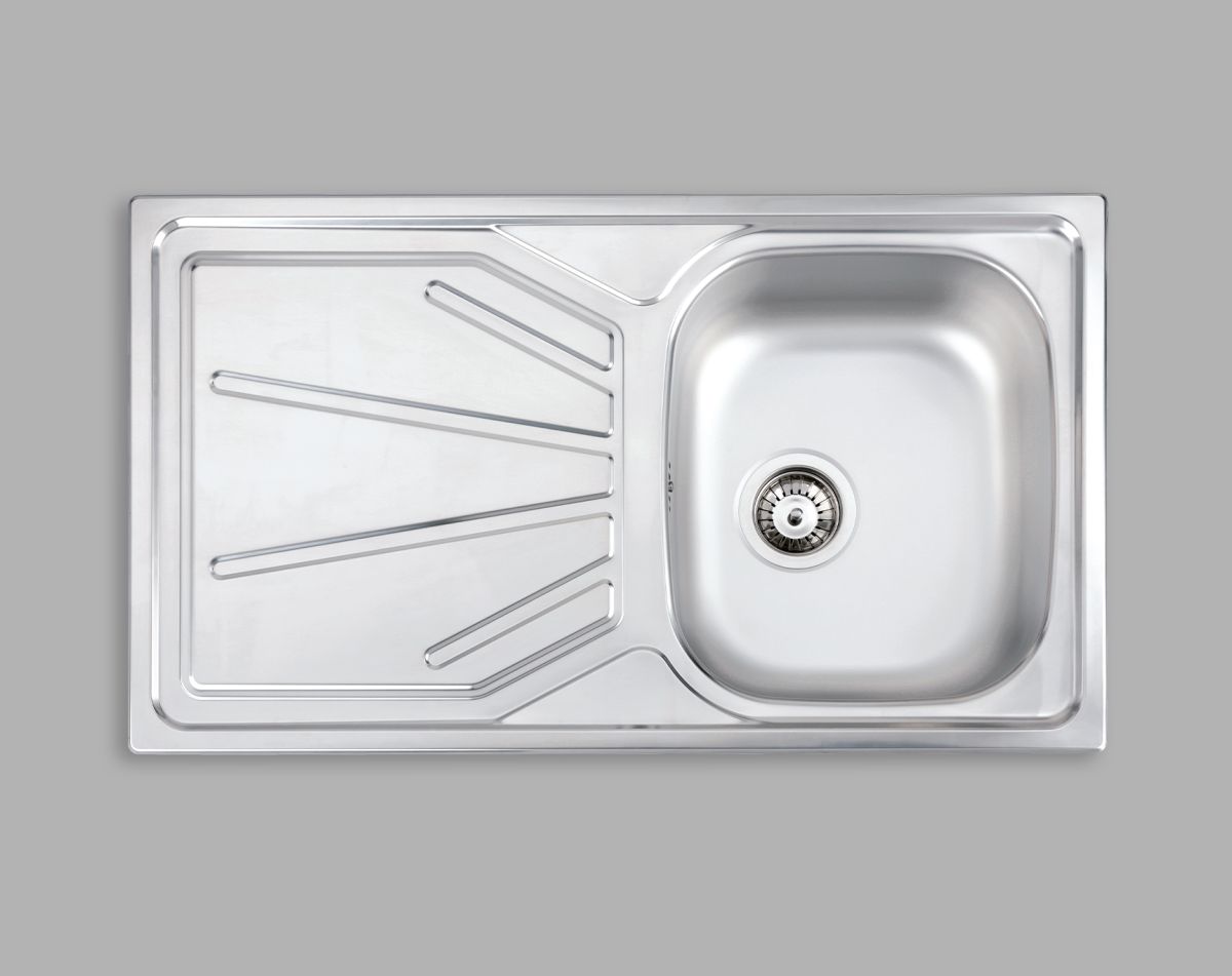 Trydent 1.0 bowl stainless steel sink & drainer