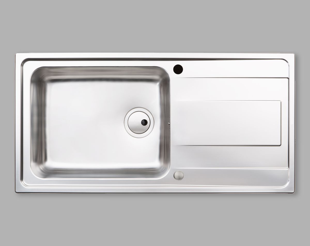 Ixis 1.0 bowl stainless steel sink & drainer