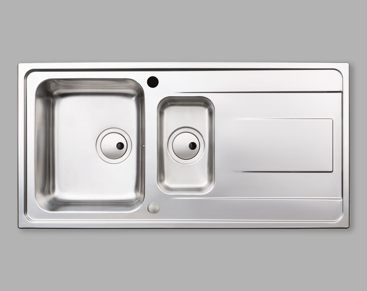 Ixis 1.5 bowl stainless steel sink & drainer