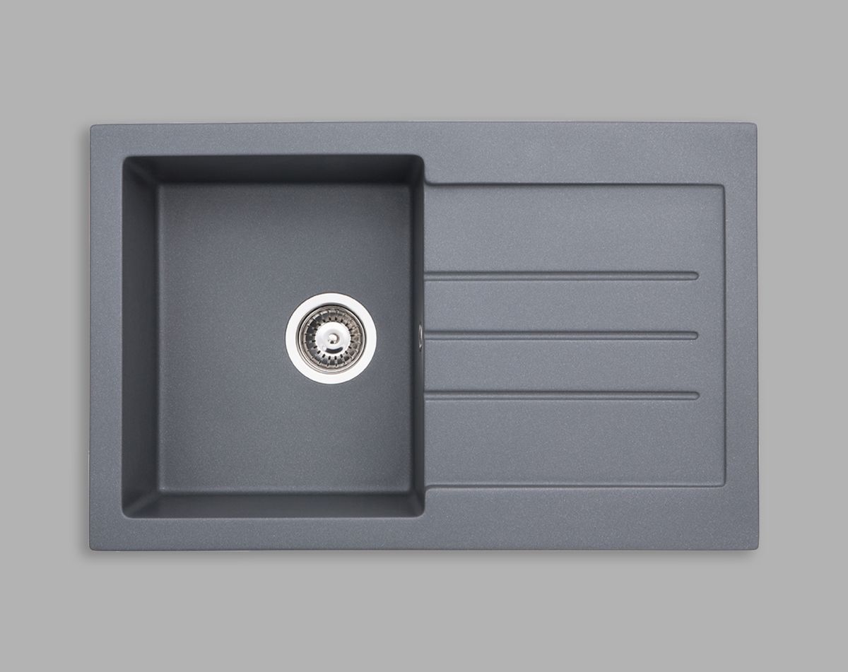 Xcite 1.0 bowl composite sink & drainer - grey