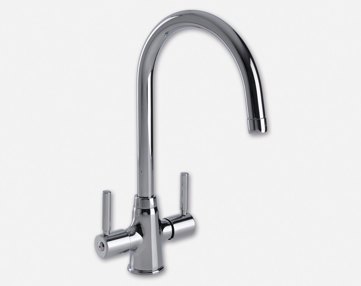 Beck dual lever tap, chrome finish