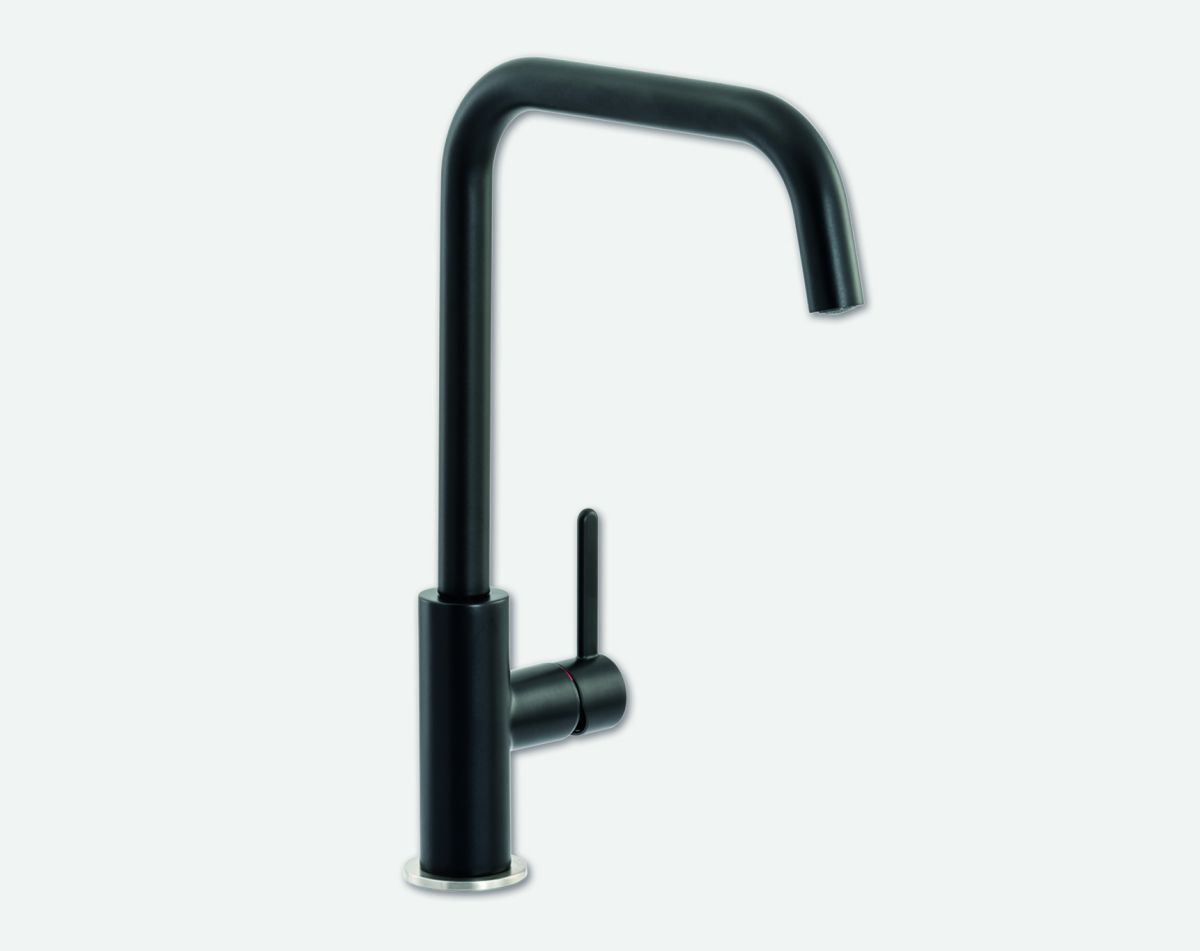 Althia single lever tap, matt black finish
