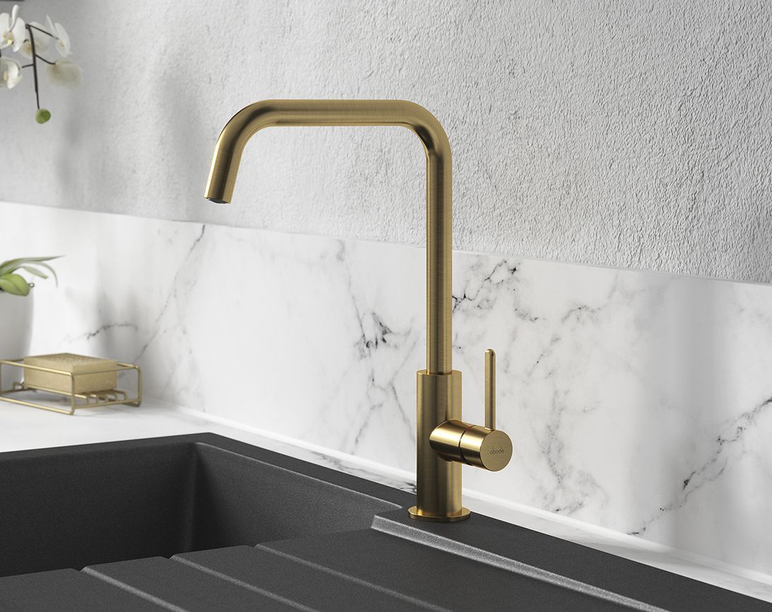 Althia single lever tap, brushed brass finish