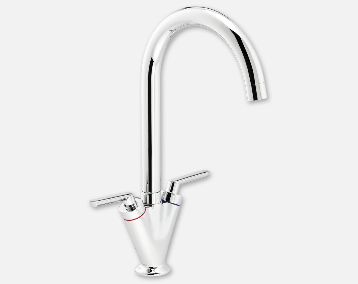 Eden dual lever tap, chrome finish