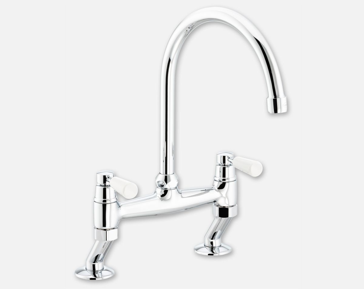 Tyne dual lever tap, chrome finish