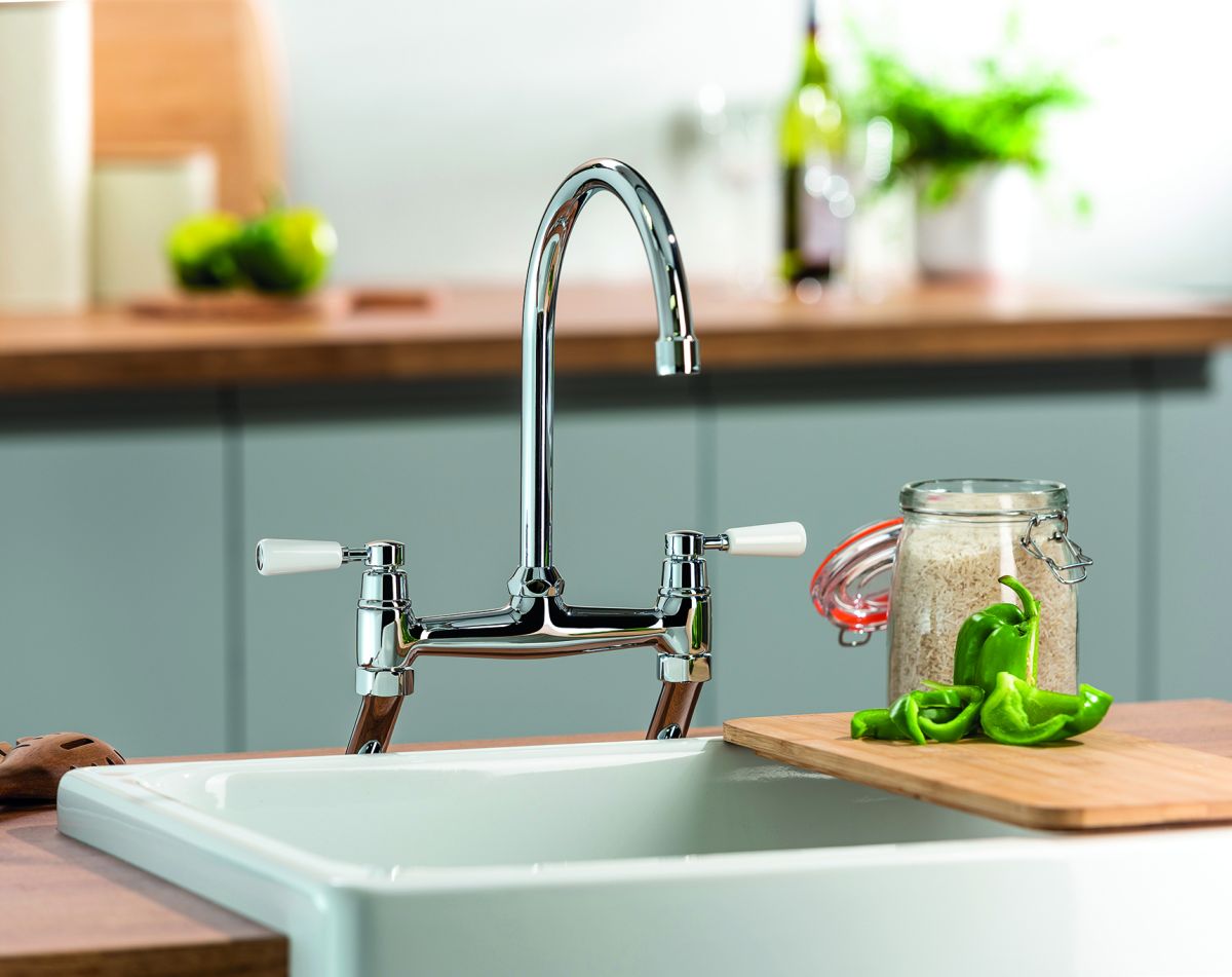 Tyne dual lever tap, chrome finish