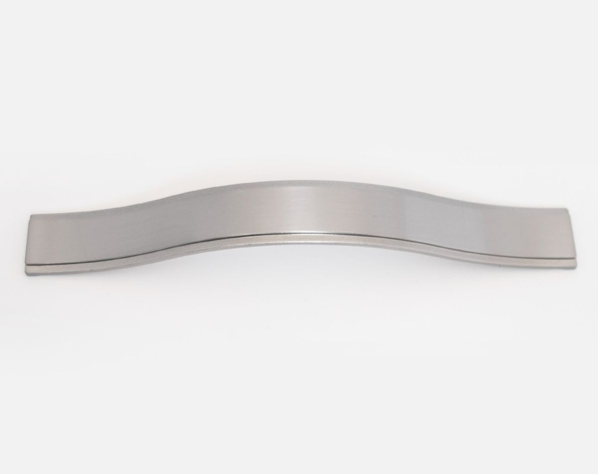 Wave handle, brushed steel