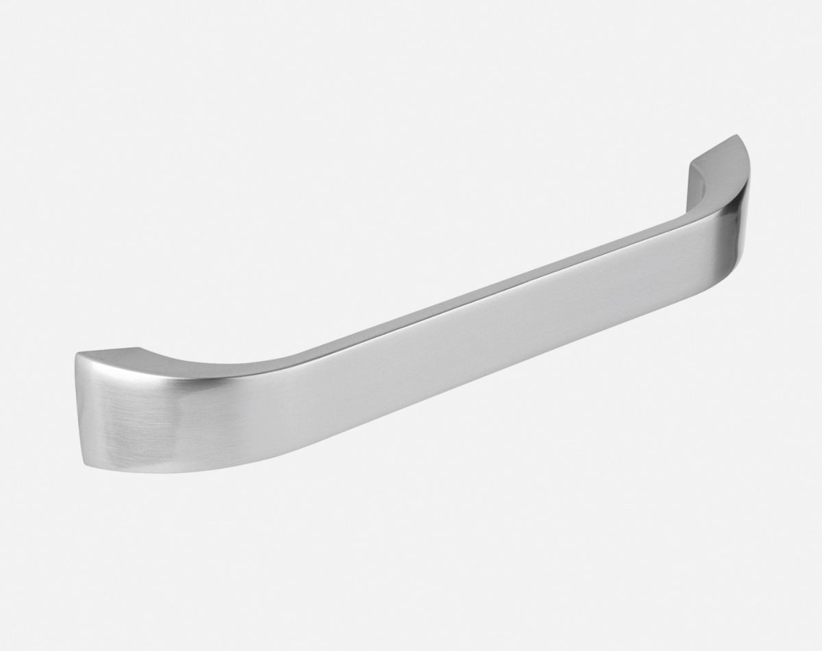 Strap bar handle, brushed steel