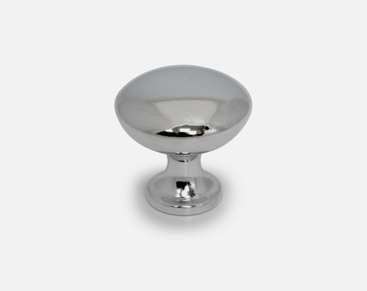 30MM ROUND KNOB POLISHED CHROME