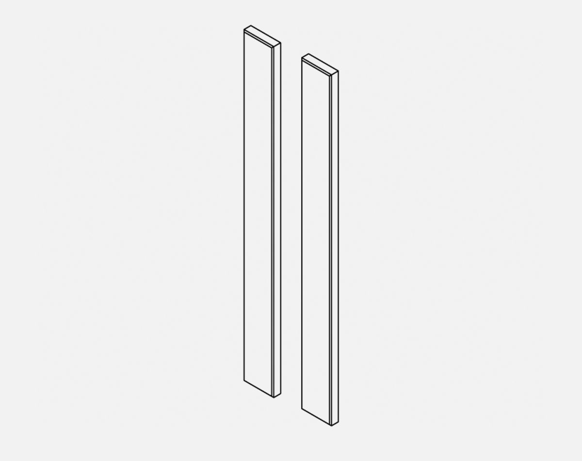 CORNER POST PAIR NEWMARKET LIGHT GREY