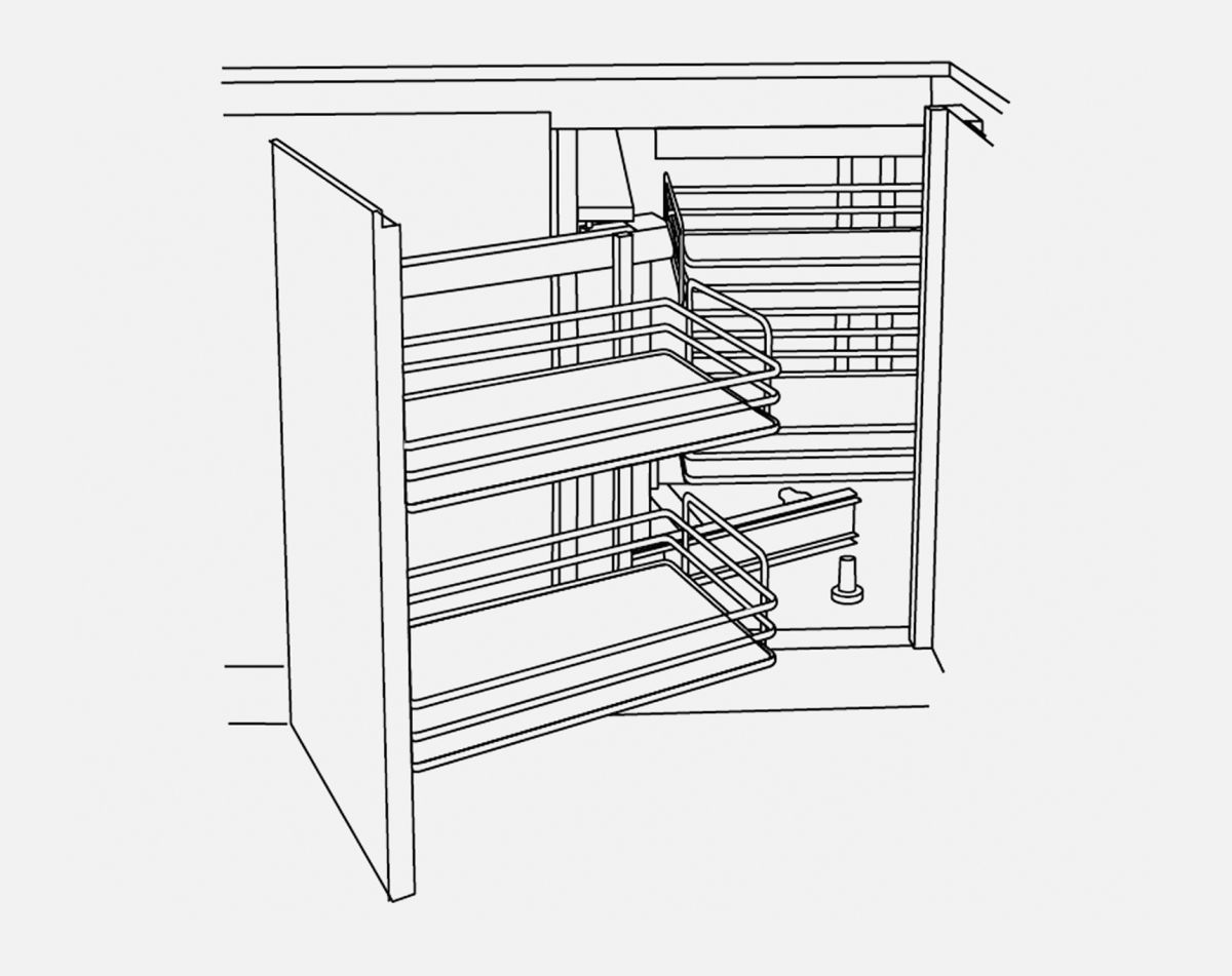 ELITE CORNER PULLOUT LH
