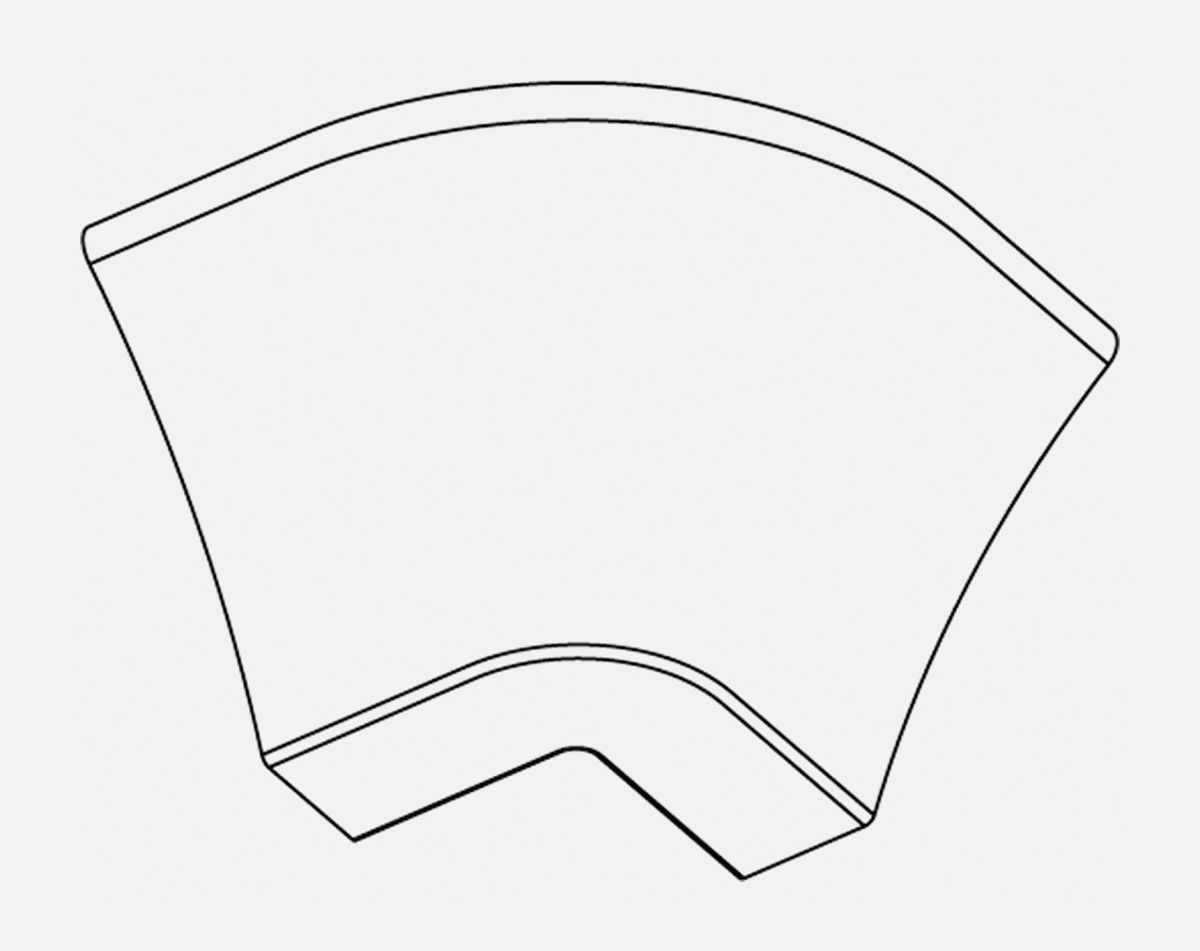 CURVE CORNICE BLOCK OXFORD INDIGO