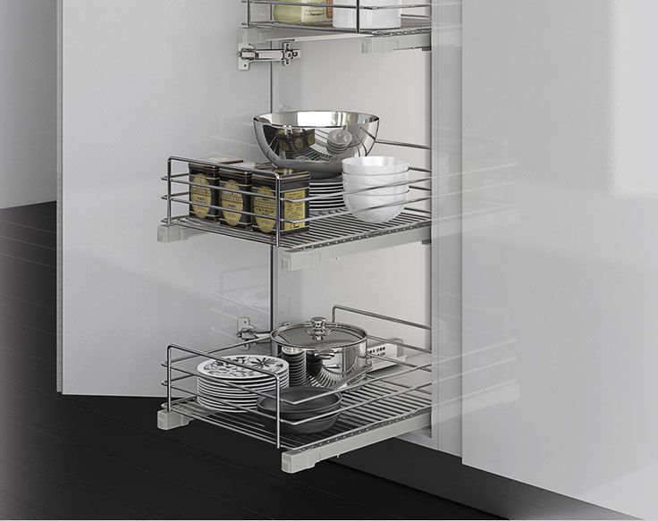 CHROME PULLOUT BASKET 500MM